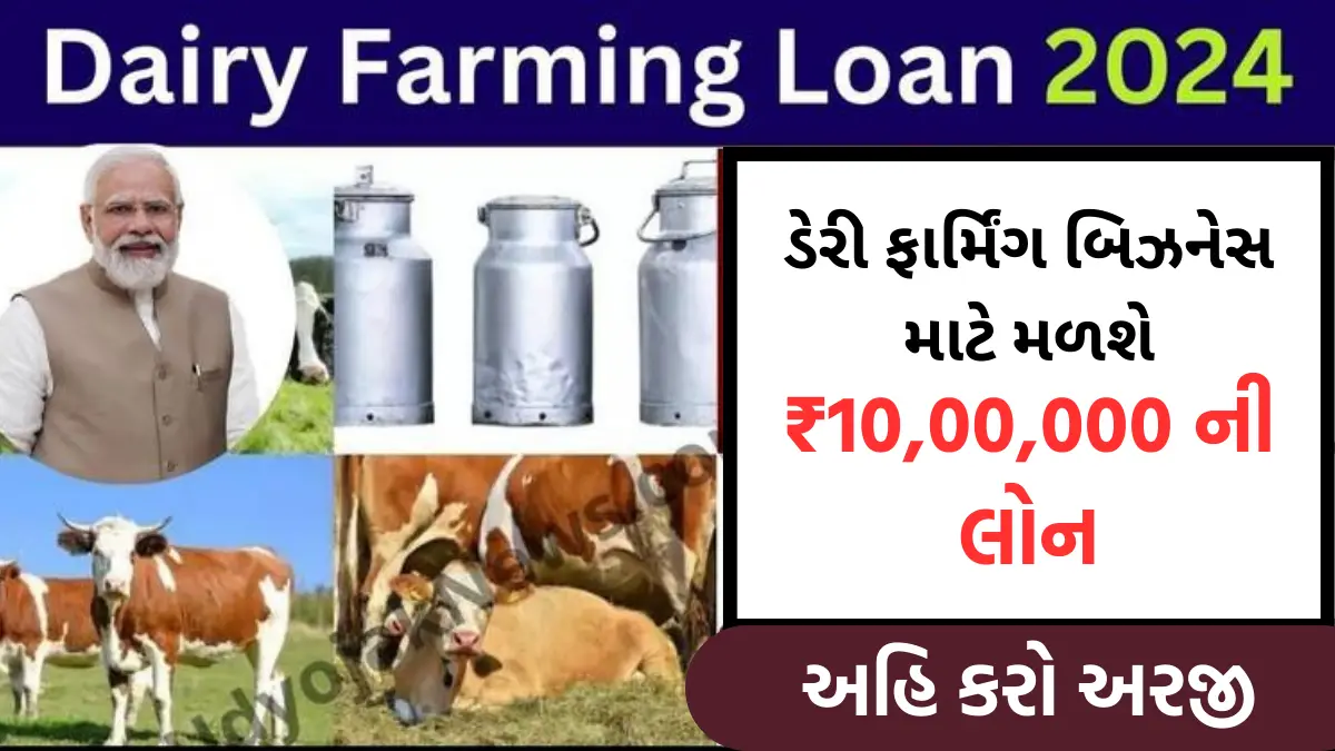 Dairy Farming Loan Apply 2024 : ડેરી ફાર્મિંગ, બિઝનેસ શરૂ કરવા મળશે રૂપિયા 10 લાખની લોન, આ રીતે કરો ઓનલાઈન અરજી